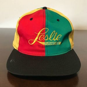 Vintage Leslie Furniture Pinwheel Snapback Hat
